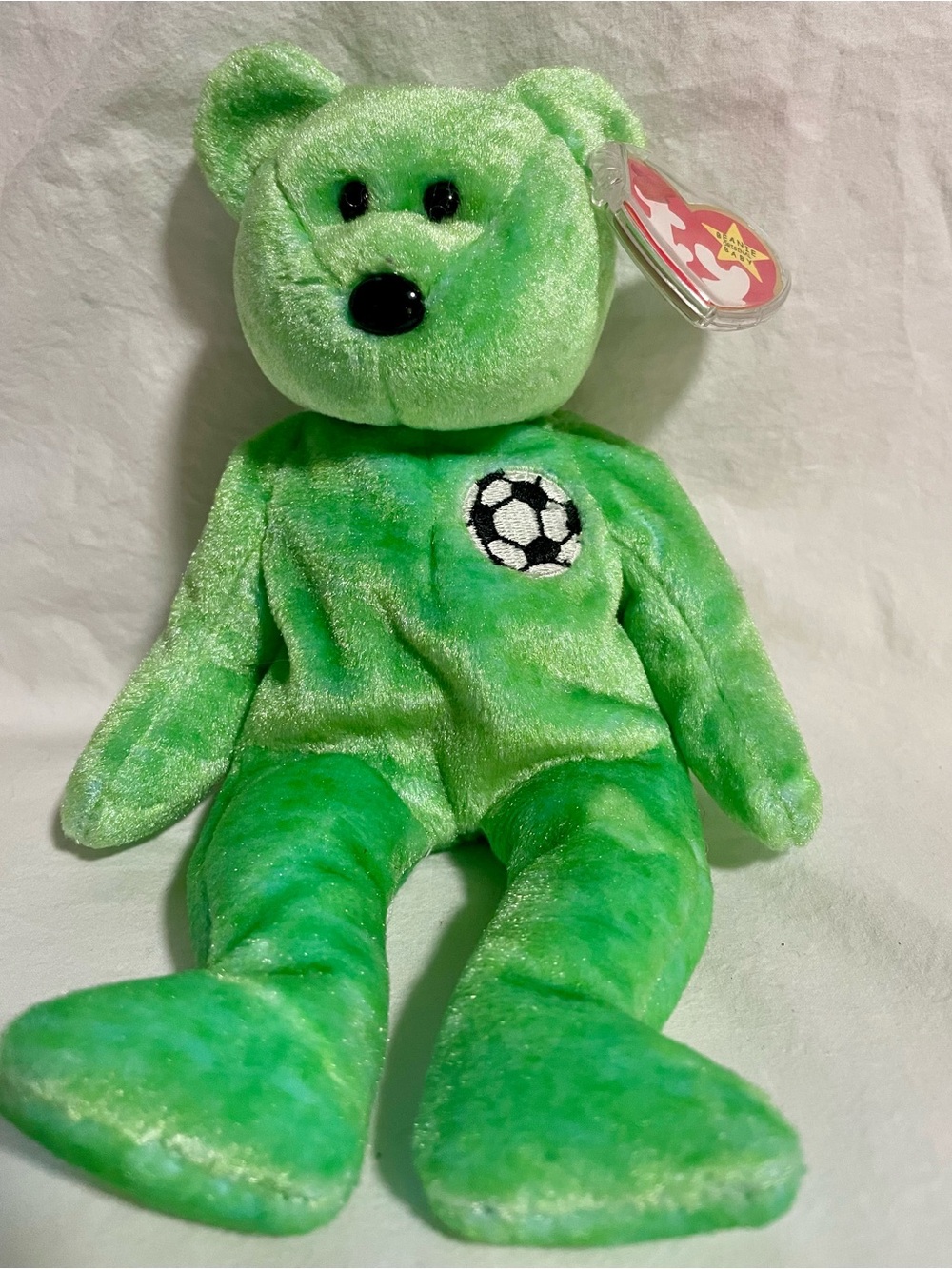 MWT: 1998 “Kicks" the Soccer Bear Ty Beanie Baby